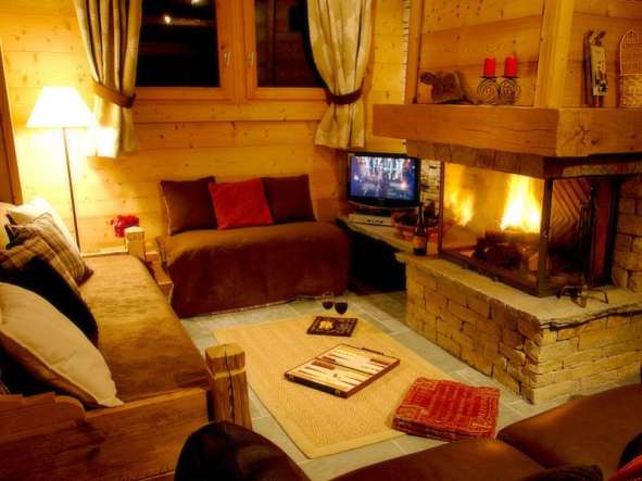 Chalet Delmontel Fireplace