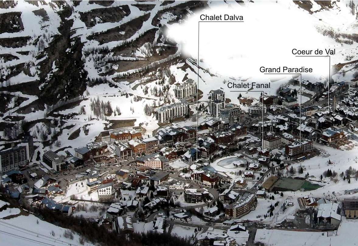 Val d'Isere ski station. Centre